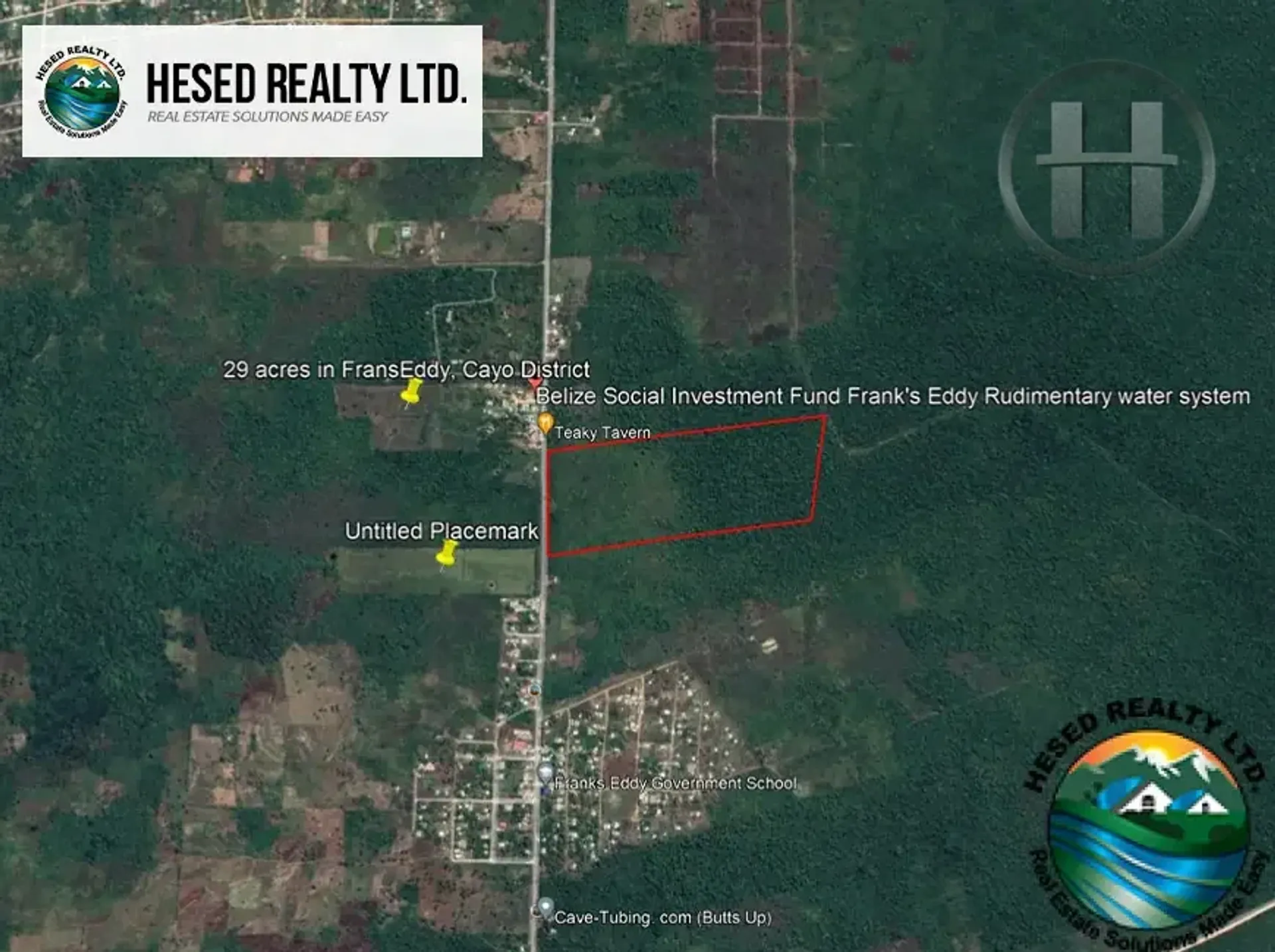 50 Acres of Lush Jungle For Sale in Franks Eddy, Belize