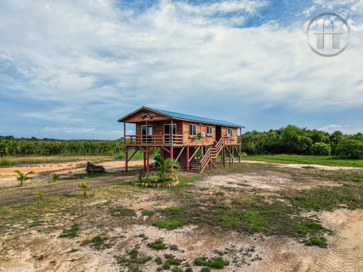 2-Bed 2-Bath Elevated Wooden Home with Private Porches in Hopkins Village, Stann Creek