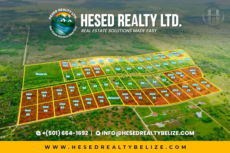 Large 2-acre residential lots for sale in Burrell Boom, Belize real estate