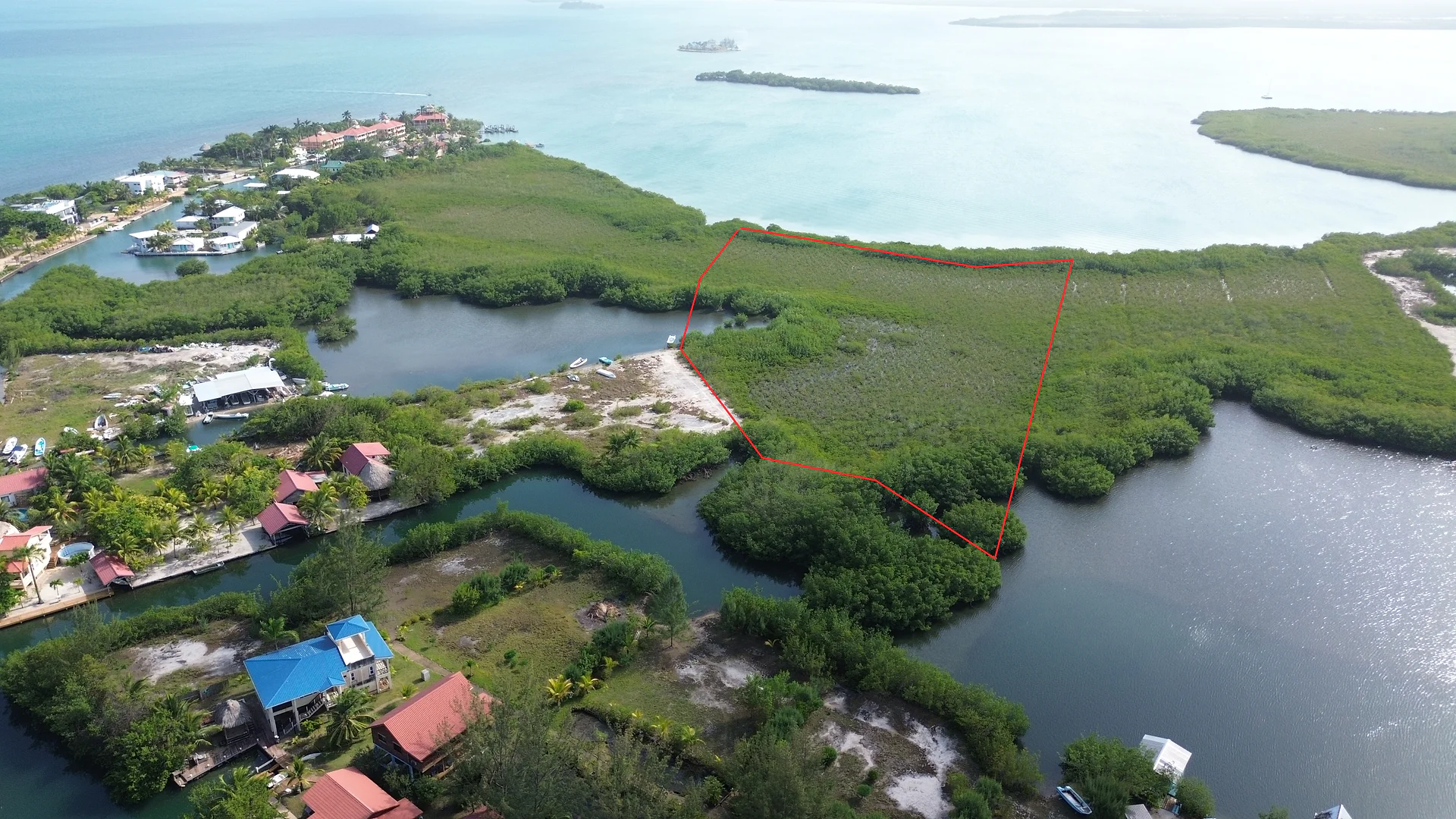 5.644-Acre Private Island with Protected Canal Access near Placencia Village