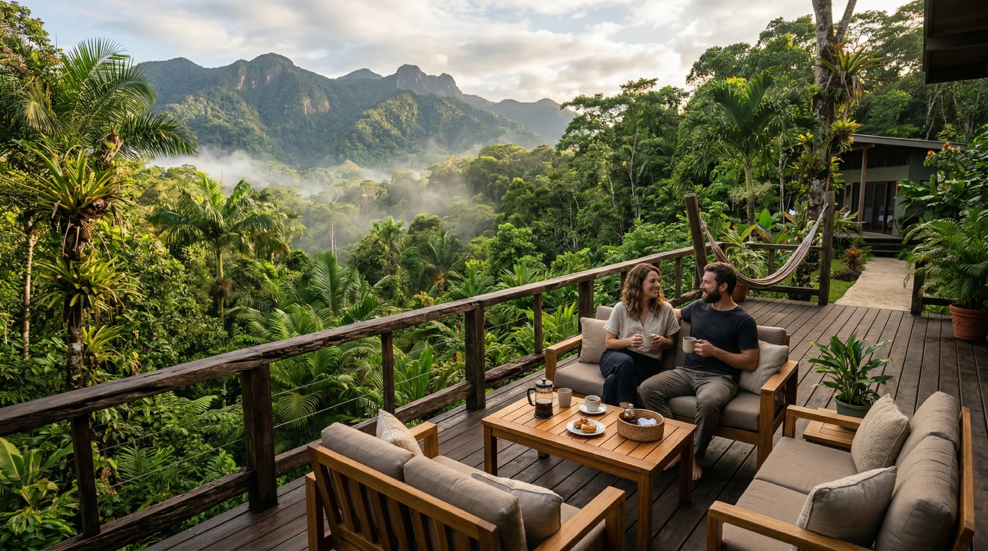 Lush green canopy and mountains of inland Belize